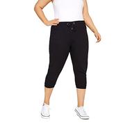 Yours Curve Cropped Stretch Joggers - Women's - Plus Size Curve Black
