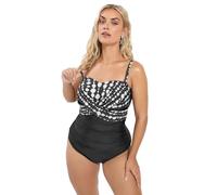 Yours Curve Crossover Super Sculpt Swimsuit - Women's - Plus Size Curve
