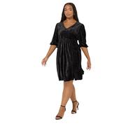 Yours Curve Crushed Velour Mini Dress - Women's - Plus Size Curve Black