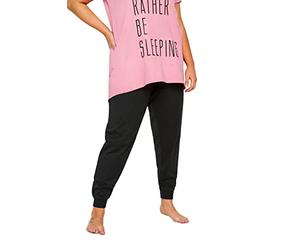 Yours Curve Cuffed Pyjama Bottoms - Women's - Plus Size Curve