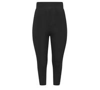 Yours Curve Cut Out Cropped Leggings - Women's - Plus Size Curve Black