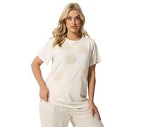 Yours Women's Daisy Applique T-Shirt in Cream | Size: 16 Yours Cream 16