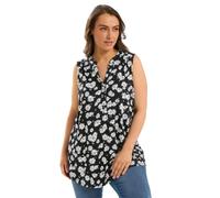 Yours Women's Daisy Sleeveless Blouse in Black | Size: 22-24 Yours Black 22-24