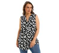 Yours Curve Daisy Floral Sleeveless Blouse - Women's - Plus Size Curve Black