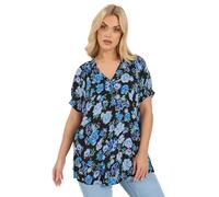 Yours Curve Daisy Notch Neck Blouse - Women's - Plus Size Curve