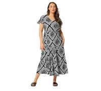 Yours Curve Daisy Smock Dress - Women's - Plus Size Curve Black