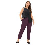 Yours Curve Dark Green Darted Waist Trousers - Women's - Plus Size Curve
