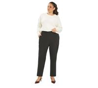 Yours Curve Dark Green Darted Waist Trousers - Women's - Plus Size Curve