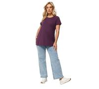 Yours Curve Dark Purple Core T-Shirt - Women's - Plus Size Curve