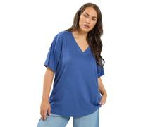 Yours Curve Denim Relaxed Longline T-Shirt - Women's - Plus Size Curve