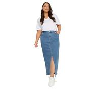 Yours Curve Denim Stretch Maxi Skirt - Women's - Plus Size Curve