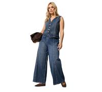 Yours Curve Denim Waistcoat - Women's - Plus Size Curve