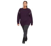 Yours Curve Diamante Embellished Knitted Jumper - Women's - Plus Size Curve Purple