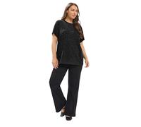 Yours Curve Diamante Embellished T-Shirt - Women's - Plus Size Curve Black