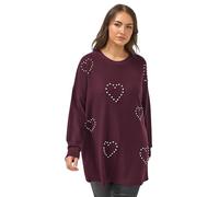 Yours Curve Diamante Soft Touch Jumper - Women's - Plus Size Curve Purple