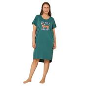 Yours Curve Dipped Back 'It's Been A Long Day' Nightdress - Women's - Plus Size Curve Green