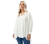 Yours Curve Dipped Hem Shirt - Women's - Plus Size Curve White
