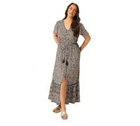 Yours Curve Ditsy Floral Border Detail Dress - Women's - Plus Size Curve