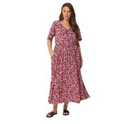 Yours Curve Ditsy Floral Maxi Dress - Women's - Plus Size Curve Pink