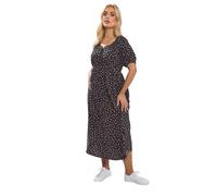Yours Curve Ditsy Floral Midi Dress - Women's - Plus Size Curve Black