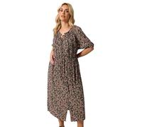Yours Curve Ditsy Floral Pintuck Maxi Dress - Women's - Plus Size Curve