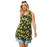 Yours Curve Sunflower Pleat Front Vest Top - Women's - Plus Size Curve