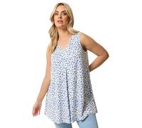 Yours Curve Ditsy Floral Pleat Front Vest - Women's - Plus Size Curve