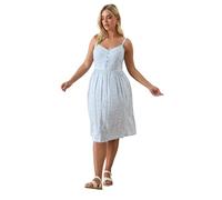 Yours Curve Ditsy Floral Print Strappy Sundress - Women's - Plus Size Curve Blue