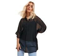 Yours Curve Dobby Overhead Shirt - Women's - Plus Size Curve Black