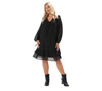 Yours Curve Dobby Smock Dress - Women's - Plus Size Curve Black
