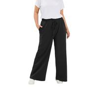 Yours Curve Drawstring Wide Leg Joggers - Women's - Plus Size Curve Black