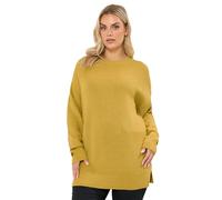 Yours Curve Drop Shoulder Jumper - Women's - Plus Size Curve Yellow