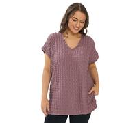Yours Curve Dusky Pink Bubble Textured T-Shirt - Women's - Plus Size Curve