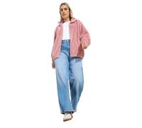 Yours Curve Dusky Pink Faux Fur Fleece Jacket - Women's - Plus Size Curve