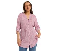 Yours Curve Dusky Pink Floral Pintuck Blouse - Women's - Plus Size Curve