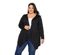 Yours Curve Edge to Edge Waterfall Jersey Cardigan - Women's - Plus Size Curve Black