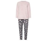 Yours Curve Embossed Star Borg Lounge Set - Women's - Plus Size Curve