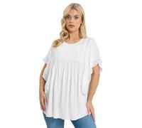 Yours Women's Embroidered Woven Blouse in White | Size: 18 Yours White 18