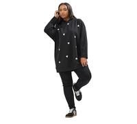 Yours Curve Embroidered Heart Hoodie - Women's - Plus Size Curve Black