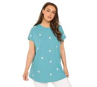 Yours Curve Embroidered Heart T-Shirt - Women's - Plus Size Curve