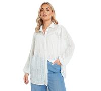 Yours Curve Embroidered Shirt - Women's - Plus Size Curve White