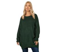 Yours Curve Essential Knitted Jumper - Women's - Plus Size Curve Dark Green