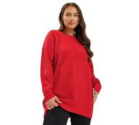 Yours Curve Essential Knitted Jumper - Women's - Plus Size Curve Red