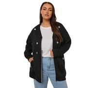 Yours Curve Eyelet Zip Through Bomber Jacket - Women's - Plus Size Curve