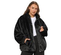 Yours Curve Faux Fur Hooded Jacket (Qc) - Women's - Plus Size Curve