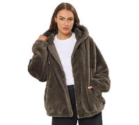 Yours Curve Faux Fur Hooded Jacket (Qc) - Women's - Plus Size Curve