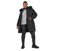 Yours Curve Faux Fur Trim Puffer Coat - Women's - Plus Size Curve