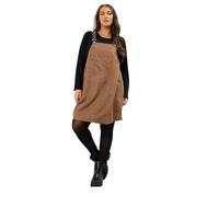 Faux Suede Pinafore Dress Yours Brown 26-28