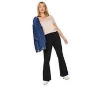 Yours Curve Flare Bengaline Trousers - Women's - Plus Size Curve Black