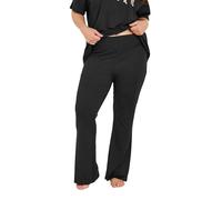 Yours Curve Flare Pyjama Bottoms - Women's - Plus Size Curve Black